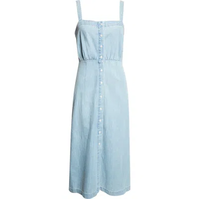 Veronica Beard Delondra Denim Sundress In Blue