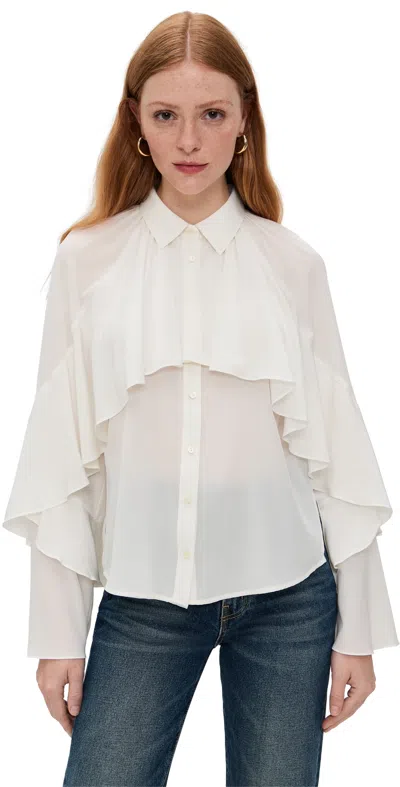 VERONICA BEARD DEMARIS BLOUSE DOVE
