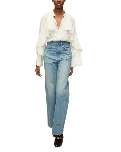 Veronica Beard Demaris Blouse In Gray