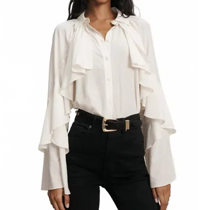 VERONICA BEARD DEMARIS BLOUSE IN DOVE