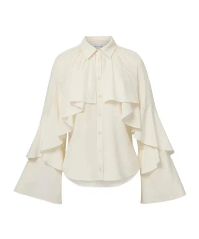 Veronica Beard Demaris Blouse In Neutral