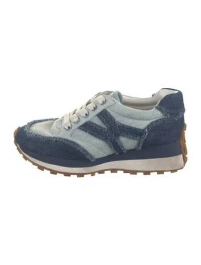 Pre-owned Veronica Beard Denim Athletic Sneakers In Blue