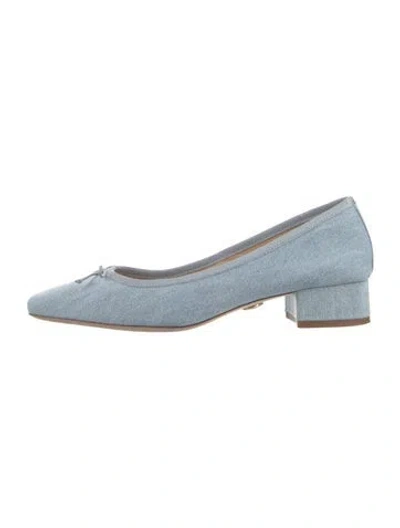 Pre-owned Veronica Beard Denim Ballet Flats In Blue
