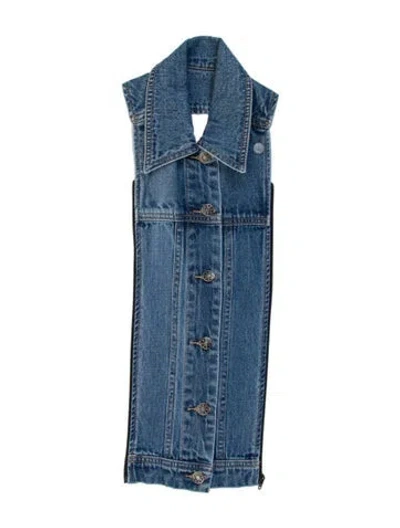Pre-owned Veronica Beard Denim Dickey In Blue
