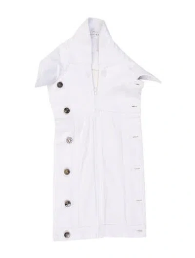 Pre-owned Veronica Beard Denim Dickey In White