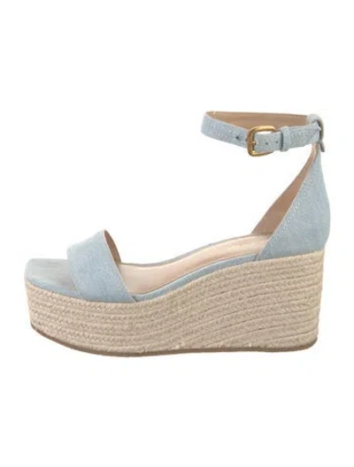 Pre-owned Veronica Beard Denim Espadrilles In Blue