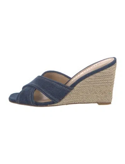 Pre-owned Veronica Beard Denim Espadrilles In Blue