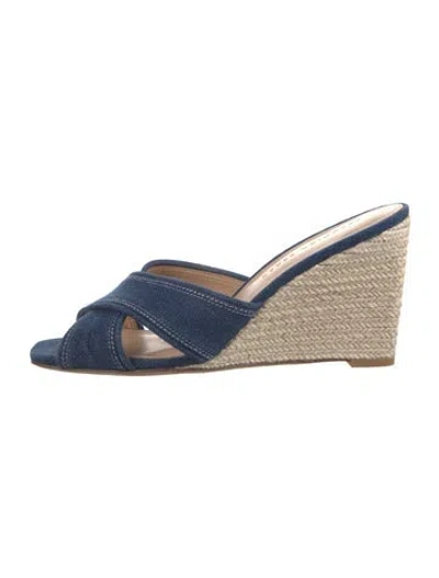 Pre-owned Veronica Beard Denim Espadrilles In Blue