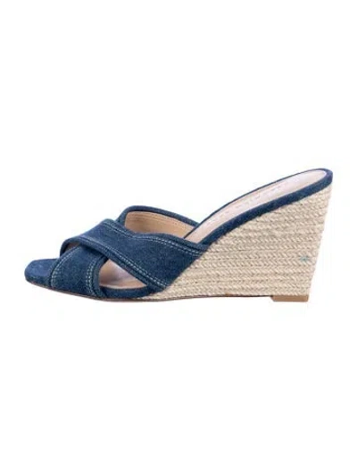 Pre-owned Veronica Beard Denim Espadrilles In Blue