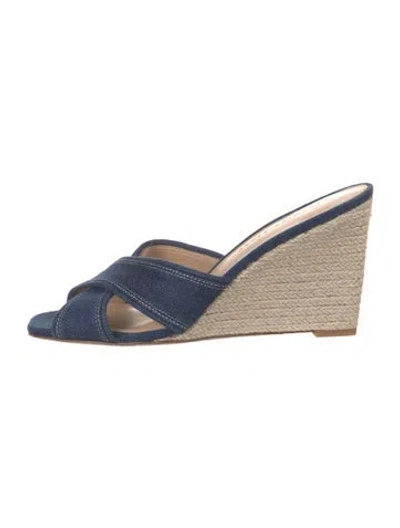 Pre-owned Veronica Beard Denim Espadrilles In Blue