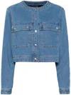 Veronica Beard Brandy Tailored Denim Jacket In Blue