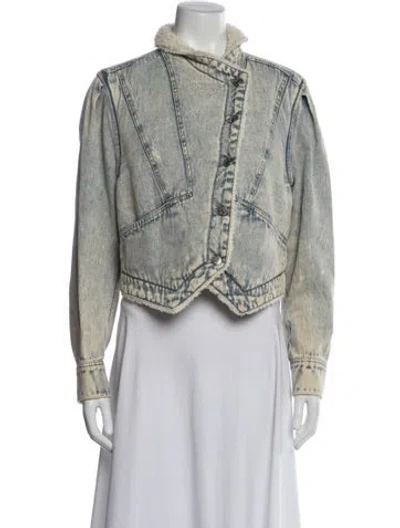 Pre-owned Veronica Beard Denim Jacket In Blue/neutrals