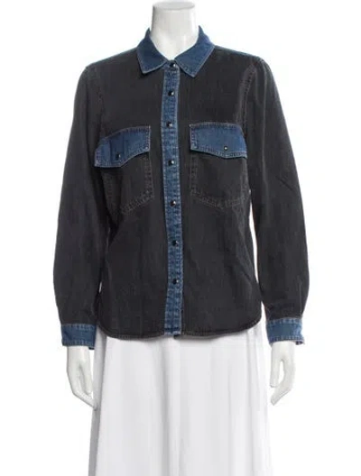 Pre-owned Veronica Beard Denim Jacket In Gray