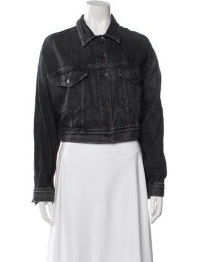 Pre-owned Veronica Beard Denim Jacket In Gray