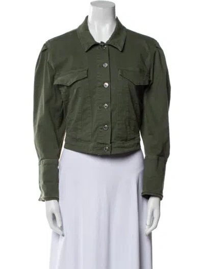 Pre-owned Veronica Beard Denim Jacket In Green