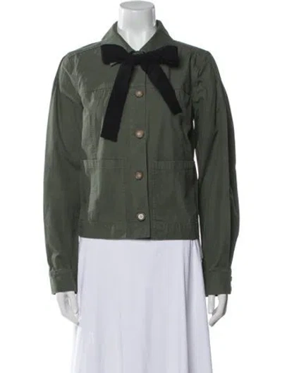 Pre-owned Veronica Beard Denim Jacket In Green
