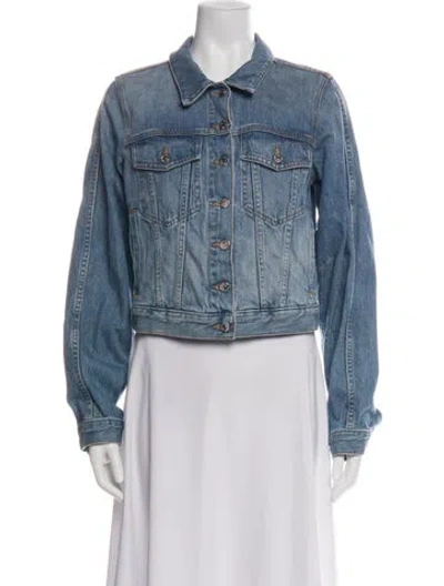 Pre-owned Veronica Beard Denim Jacket In Green