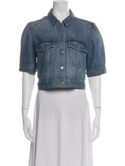 Pre-owned Veronica Beard Denim Jacket In Green