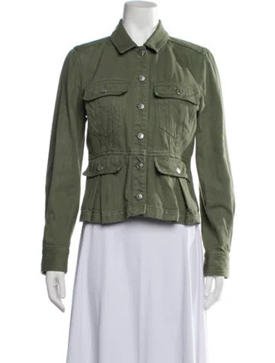 Pre-owned Veronica Beard Denim Jacket In Green
