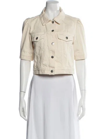 Pre-owned Veronica Beard Denim Jacket In Neutral