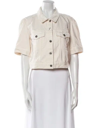 Pre-owned Veronica Beard Denim Jacket In Neutral