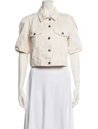 Pre-owned Veronica Beard Denim Jacket In Neutral