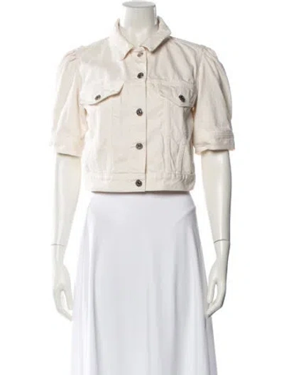 Pre-owned Veronica Beard Denim Jacket In Neutral