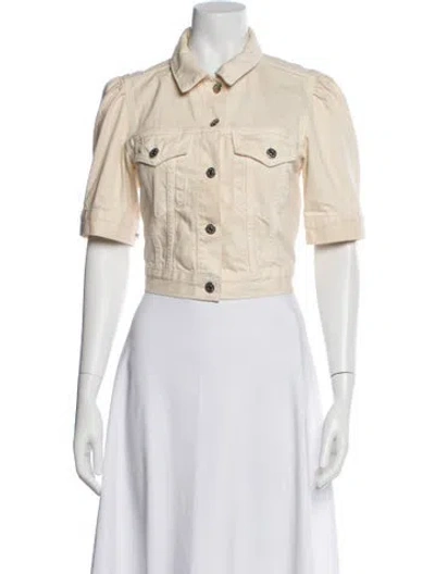 Pre-owned Veronica Beard Denim Jacket In Neutral