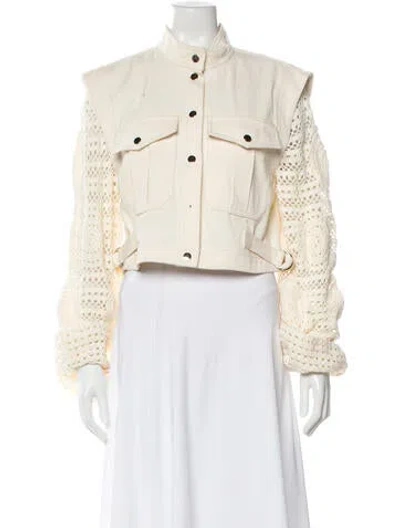 Pre-owned Veronica Beard Denim Jacket In Neutral