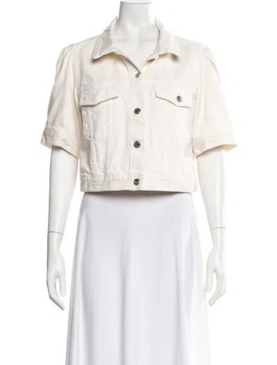 Pre-owned Veronica Beard Denim Jacket In Neutral
