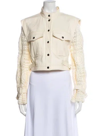 Pre-owned Veronica Beard Denim Jacket In Neutral