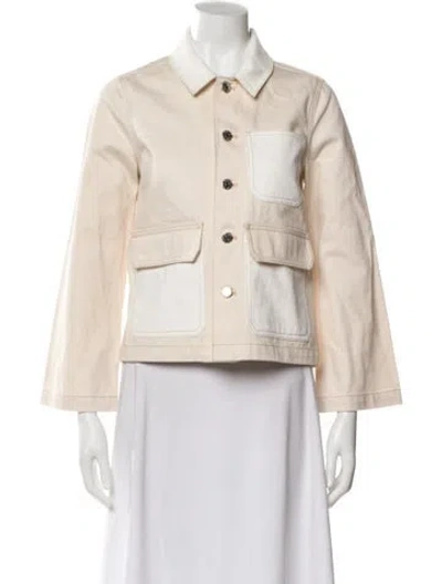 Pre-owned Veronica Beard Denim Jacket In Neutral