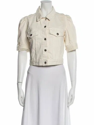 Pre-owned Veronica Beard Denim Jacket In Neutral