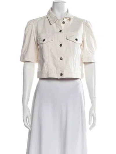 Pre-owned Veronica Beard Denim Jacket In Neutral
