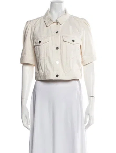 Pre-owned Veronica Beard Denim Jacket In Neutral