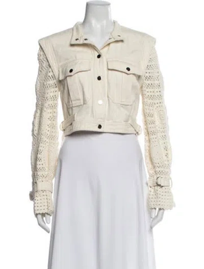 Pre-owned Veronica Beard Denim Jacket In Neutrals