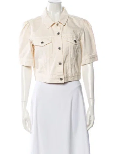 Pre-owned Veronica Beard Denim Jacket In White
