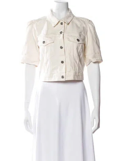 Pre-owned Veronica Beard Denim Jacket In White