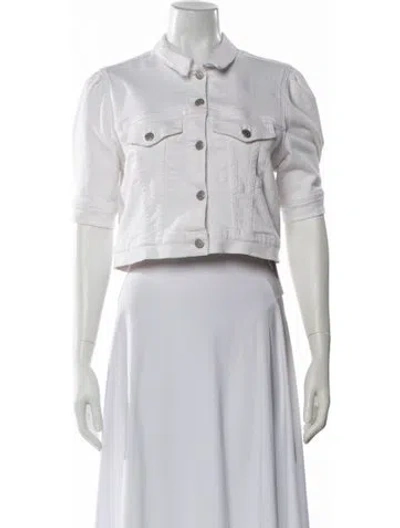 Pre-owned Veronica Beard Denim Jacket In White