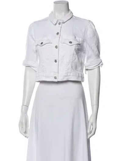Pre-owned Veronica Beard Denim Jacket In White