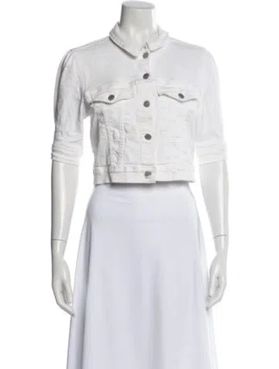 Pre-owned Veronica Beard Denim Jacket In White