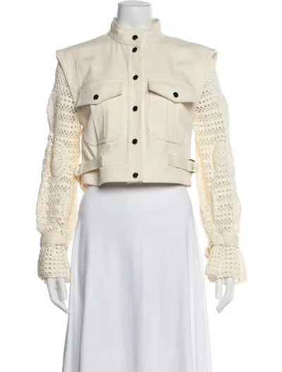 Pre-owned Veronica Beard Denim Jacket In White