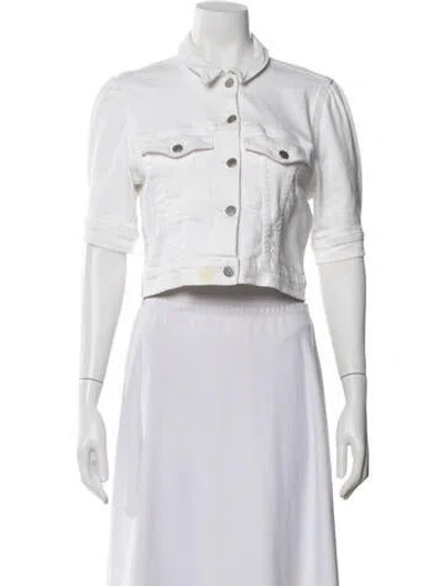 Pre-owned Veronica Beard Denim Jacket In White
