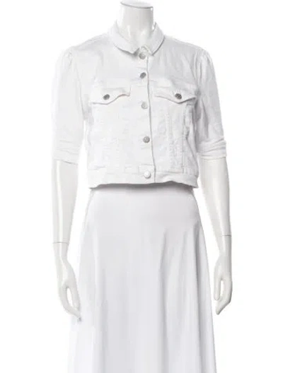 Pre-owned Veronica Beard Denim Jacket In White