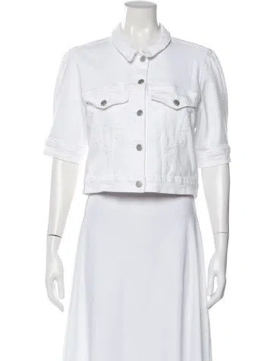 Pre-owned Veronica Beard Denim Jacket In White