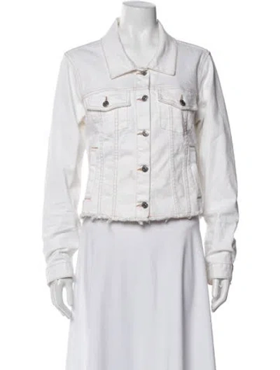 Pre-owned Veronica Beard Denim Jacket In White