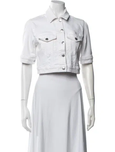 Pre-owned Veronica Beard Denim Jacket In White