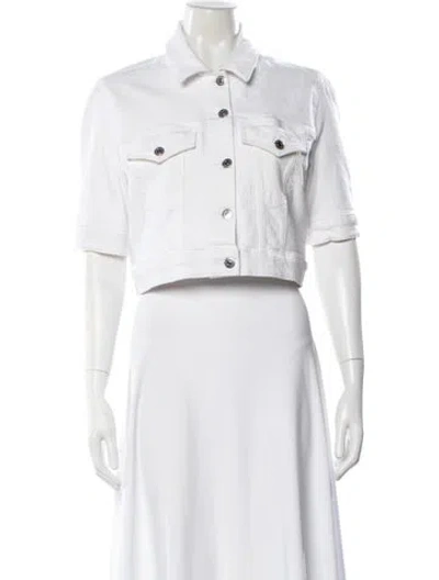 Pre-owned Veronica Beard Denim Jacket In White