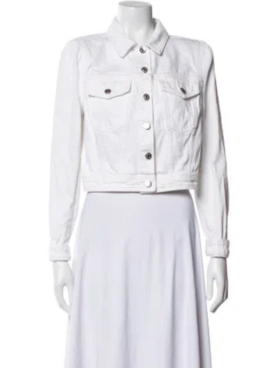 Pre-owned Veronica Beard Denim Jacket In White