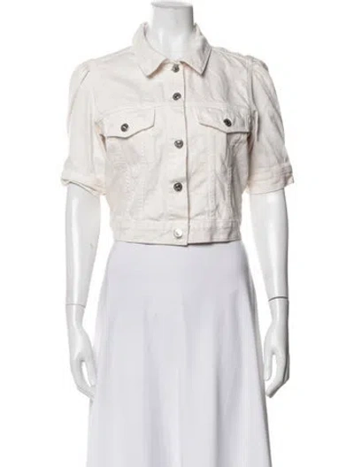 Pre-owned Veronica Beard Denim Jacket In White